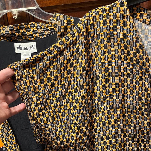 We Be Bop Vintage Colorful Geometric Patterned Cardigan and under top size 1X - Picture 13 of 16